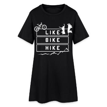 Comme Bike Hike Mountains Hiking – Citation de conception graphique - Robe T-shirt Femme - noir - Devant