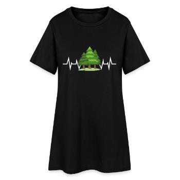 Forest Trees Hike - Women’s T-Shirt Dress - black - Front