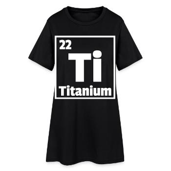 Titane Ti Tableau périodique des éléments - Robe T-shirt Femme - noir - Devant