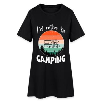 Je préfère camper Vintage RV Forest - Robe T-shirt Femme - noir - Devant