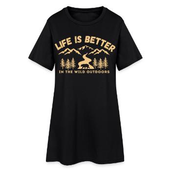 La vie est meilleure dans la nature - Nature Lover - Robe T-shirt Femme - noir - Devant