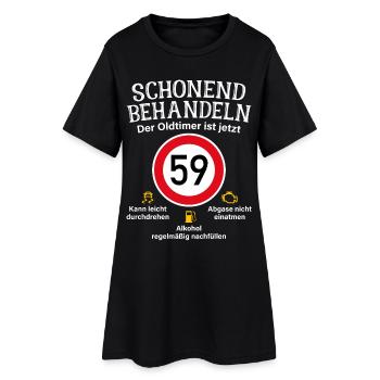 59. Geburtstag Schonend Behandeln Oldtimer Ist 59 - Frauen T-Shirt-Kleid - Schwarz - Vorne
