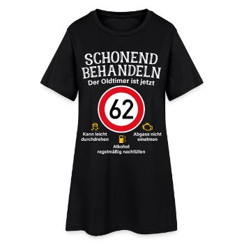 62. Geburtstag Schonend Behandeln Oldtimer Ist 62 - Frauen T-Shirt-Kleid - Schwarz - Vorne