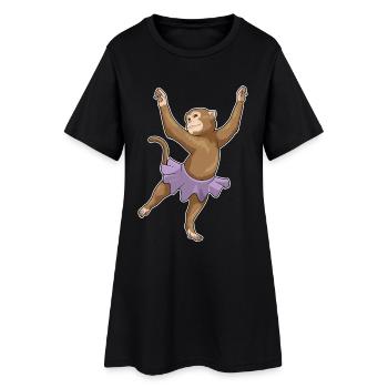 Monkey Ballerina Ballet Dance - Women’s T-Shirt Dress - black - Front