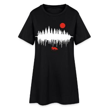 L'appel de la forêt (blanc) - Robe T-shirt Femme - noir - Devant