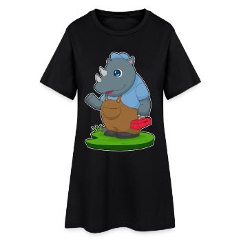 Artisan Rhinocéros Artisan Boîte à outils - Robe T-shirt Femme - noir - Devant