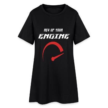 Faites tourner votre moteur - Robe T-shirt Femme - noir - Devant