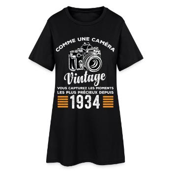Caméra vintage 1934 cadeau anniversaire humour - Robe T-shirt Femme - noir - Devant