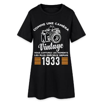 Caméra vintage 1933 cadeau anniversaire humour - Robe T-shirt Femme - noir - Devant