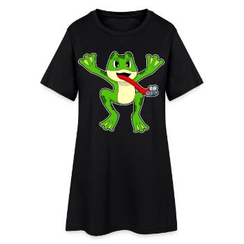 Mouche grenouille - Robe T-shirt Femme - noir - Devant