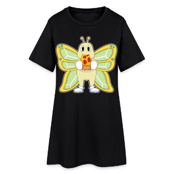 Butterfly Pizza - Women’s T-Shirt Dress - black - Front