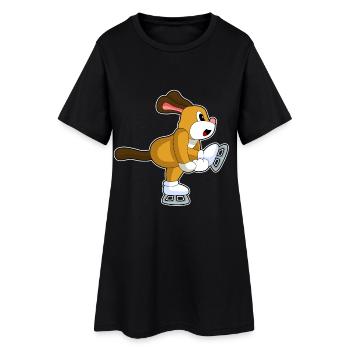 Patins à glace pour chiens - Robe T-shirt Femme - noir - Devant