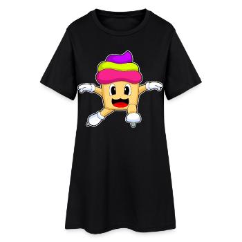 Patins de patinage Cupcake - Robe T-shirt Femme - noir - Devant