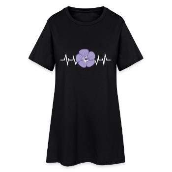 Pétale de fleur pourpre - Robe T-shirt Femme - noir - Devant