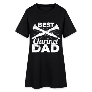 Père clarinettiste - Robe T-shirt Femme - noir - Devant