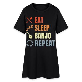 Dicton Banjo Vintage - Robe T-shirt Femme - noir - Devant