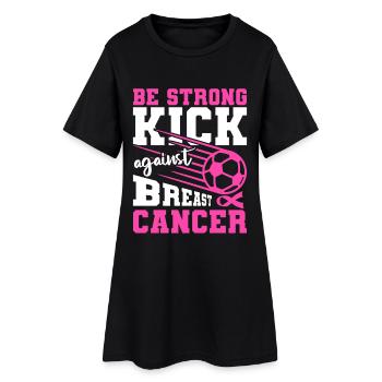 Cancer du sein Football - Robe T-shirt Femme - noir - Devant