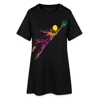 Croquis du gardien de but - Robe T-shirt Femme - noir - Devant