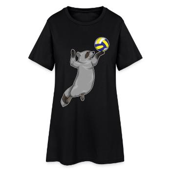 Joueur de volley-ball Raccoon Volley-ball - Robe T-shirt Femme - noir - Devant