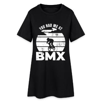 BMX Rider Slogan - Robe T-shirt Femme - noir - Devant