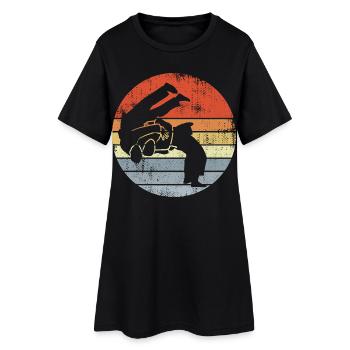 Croquis de Judo Fighter - Robe T-shirt Femme - noir - Devant