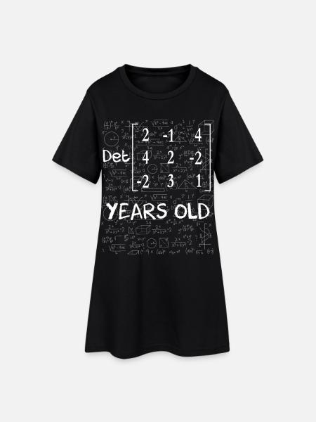 80e anniversaire 80 ans déterminant de matrice - Robe T-shirt Femme - noir