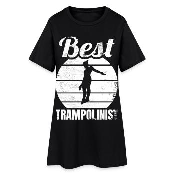Drôle de pull trampoline - Robe T-shirt Femme - noir - Devant