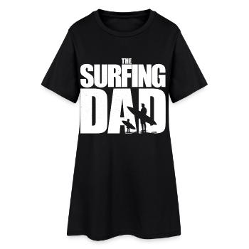 Surfeur, Surfeur Papa, Surfeur Enfant, Wellenreiten - Robe T-shirt Femme - noir - Devant