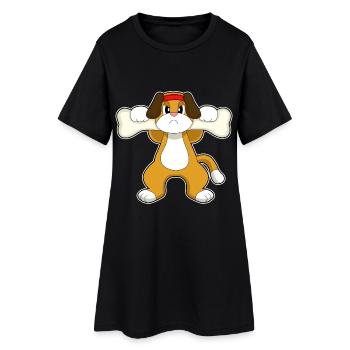 Os de chien - Robe T-shirt Femme - noir - Devant