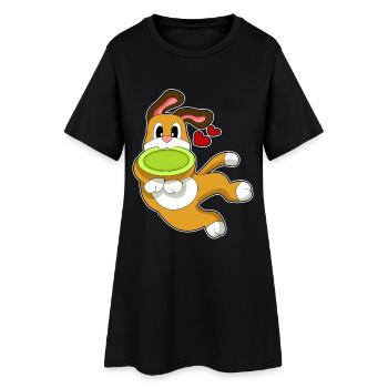 Frisbee pour chien - Robe T-shirt Femme - noir - Devant