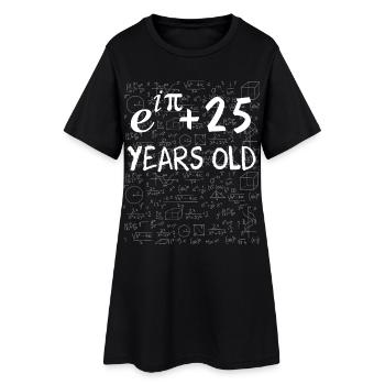 24. Geburtstag 24 Jahre alt Euler Identität - Frauen T-Shirt-Kleid - Schwarz - Vorne