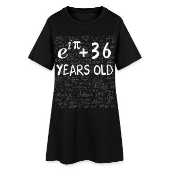 35. Geburtstag 35 Jahre Euler Identity - Frauen T-Shirt-Kleid - Schwarz - Vorne