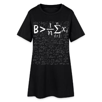 Inspiration mathématique est supérieure à la moyen - Robe T-shirt Femme - noir - Devant