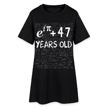 46th Birthday 46 Years Euler Identity Math Gift - Women’s T-Shirt Dress - black - Front