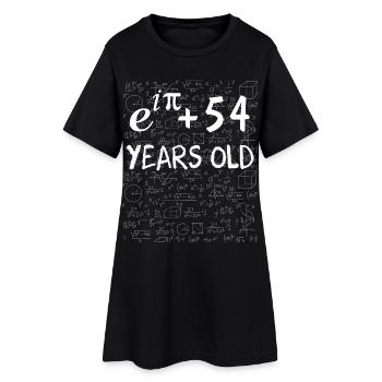 53e anniversaire 53 ans Euler Identité cadeau math - Robe T-shirt Femme - noir - Devant