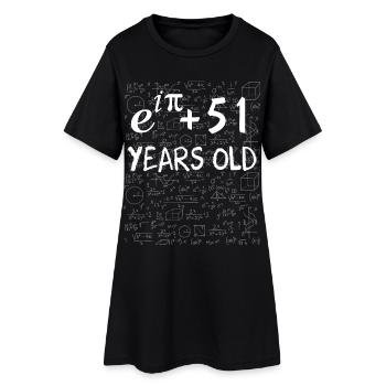 50. Geburtstag 50 Jahre Euler Identity - Frauen T-Shirt-Kleid - Schwarz - Vorne