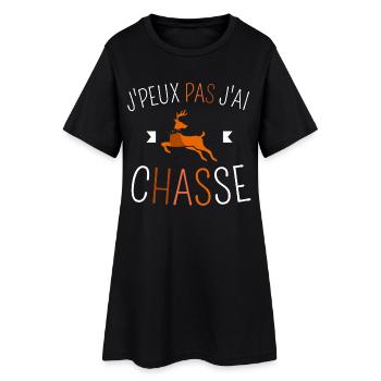 J peux pas j ai Chasse - Robe T-shirt Femme - noir - Devant