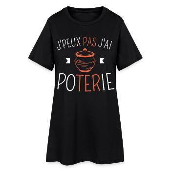 J peux pas j ai poterie - Robe T-shirt Femme - noir - Devant