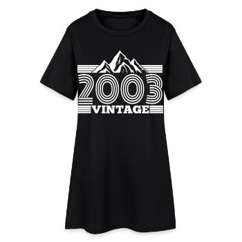 2003 Birthday Hiking Mountain - Women’s T-Shirt Dress - black - Front
