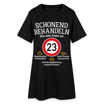23. Geburtstag Schonend Behandeln 23 Alte Kiste 23 - Frauen T-Shirt-Kleid - Schwarz - Vorne