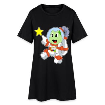 Espace Turtle Astronaut - Robe T-shirt Femme - noir - Devant