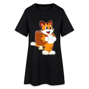 Tiger Student Backpack School - Women’s T-Shirt Dress - black - Front