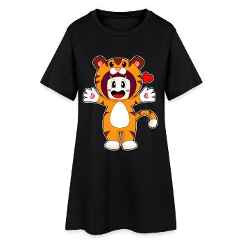 Tiger Girl Costume - Robe T-shirt Femme - noir - Devant