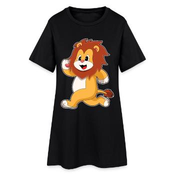Lion Jogger Jogging Sport - Robe T-shirt Femme - noir - Devant