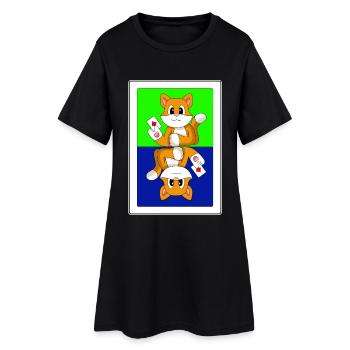 Cartes de poker Cat Poker - Robe T-shirt Femme - noir - Devant