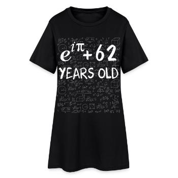 61e anniversaire 61 ans Euler Identité cadeau math - Robe T-shirt Femme - noir - Devant