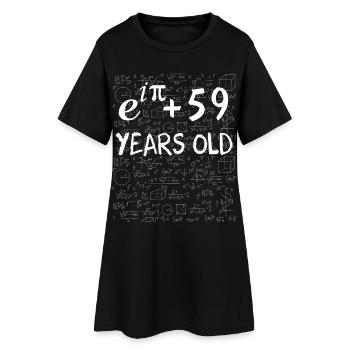 58th Birthday 58 Years Euler Identity Math Gift - Women’s T-Shirt Dress - black - Front