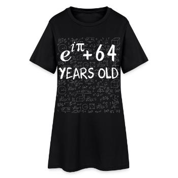 63rd Birthday 63 Years Euler Identity Math Gift - Women’s T-Shirt Dress - black - Front