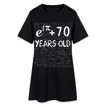 69th Birthday 69 Years Euler Identity Math Gift - Women’s T-Shirt Dress - black - Front