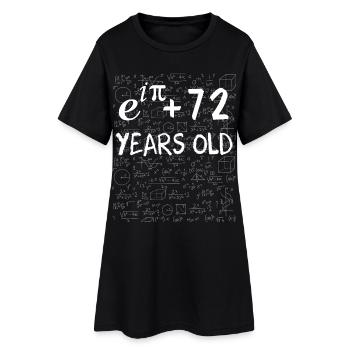 71e anniversaire 71 ans Euler Identité cadeau math - Robe T-shirt Femme - noir - Devant